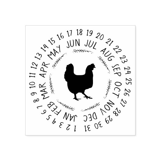 Datum waarop de eieren zijn geleverd Rubber Box St Rubberstempel (Afrduk)