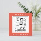 Datum waarop een Cartoon met wielaandrijving rijdt Kaart (Staand voorkant)