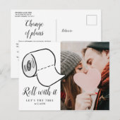 Datum wijzigen Foto Uitgesteld Geannuleerd Eveneme Briefkaart (Voorkant / Achterkant)