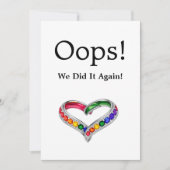 Datum wijzigen - OOOOPS 🌈 Verstrengeld in trots Save The Date (Voorkant)