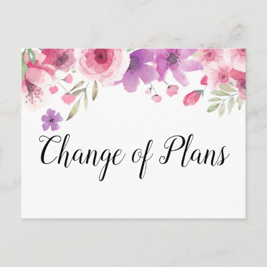 Datum wijzigen Uitgesteld Afgeblazen Evenement Blo Briefkaart (Voorkant)