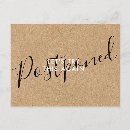 Datum wijzigen Uitgesteld Afgeblazen Evenement Rus Aankondigingskaart (Voorkant)