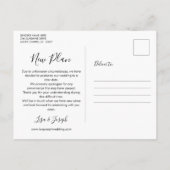 Datum wijzigen Uitgesteld Geannuleerde gebeurtenis Briefkaart (Achterkant)