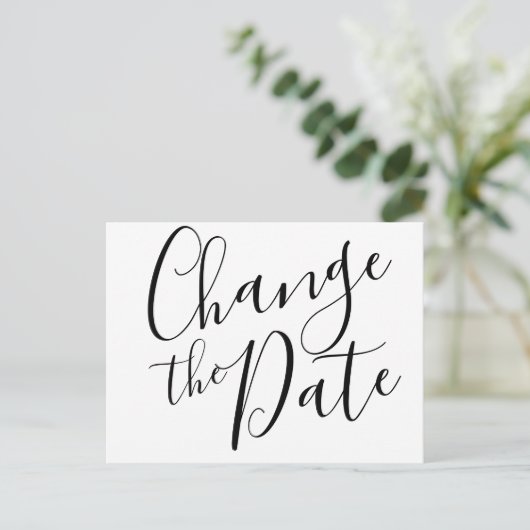 Datum wijzigen Uitgesteld Geannuleerde gebeurtenis Briefkaart (Staand voorkant)