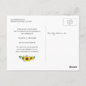 Datum wijzigen Uitgestelde Eucalyptus Zonnebloem Briefkaart (Achterkant)