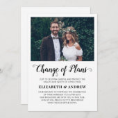 Datum Wijziging Plannen Foto Bruiloft Uitstel Aankondiging (Voorkant / Achterkant)