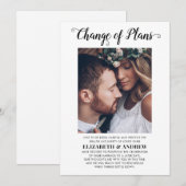 Datum Wijziging Plannen Foto Huwelijk Uitstel Aankondiging (Voorkant / Achterkant)