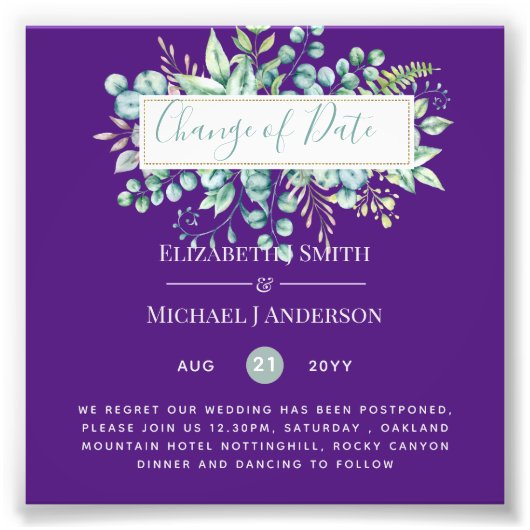 Datum Wijziging Plannen Groene Boerderij Eucalyptu Foto Afdruk (Voorkant)