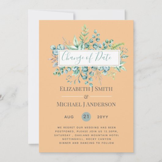 Datum Wijziging Plannen Groene Eucalyptus Evenemen (Voorkant)