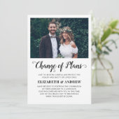 Datum Wijziging van plannen Foto Uitstel Trouwdatu Aankondiging (Staand voorkant)