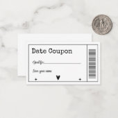 Datumcoupon Notitiekaartje (Voorkant / Achterkant in situ)