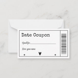 Datumcoupon Notitiekaartje