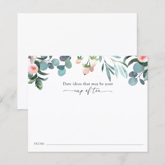Datumideeën die uw kop thee kunnen zijn (Voorkant / Achterkant)