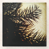 Datumstructuurschaduwen Glazen Onderzetter (Voorkant)