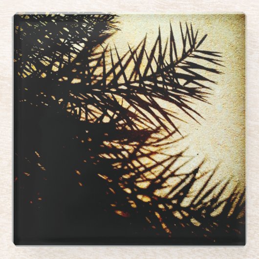 Datumstructuurschaduwen Glazen Onderzetter (Voorkant)