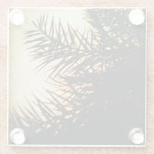 Datumstructuurschaduwen Glazen Onderzetter (Achterkant)