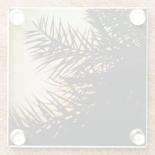 Datumstructuurschaduwen Glazen Onderzetter (Achterkant)