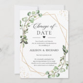 Datumwijziging Groenery Eucalyptus Geometrische Ka Kaart (Voorkant)