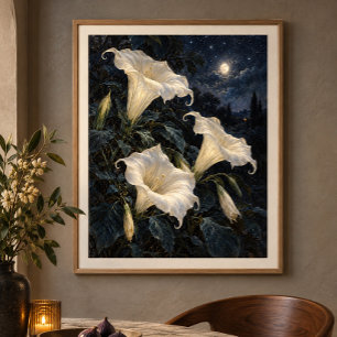 Datura onder de sterren Kunstprint Poster