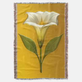 Datura (Stechapfel) – Botanischer Metall Kontrast Deken