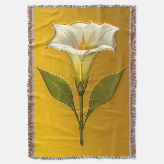 Datura (Stechapfel) – Botanischer Metall Kontrast Deken (Voorkant Verticaal)