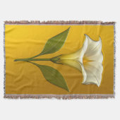 Datura (Stechapfel) – Botanischer Metall Kontrast Deken (Voorkant)