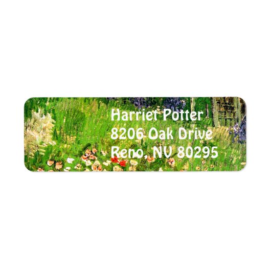 Daubigny's Garden Van Gogh Fine Art Etiket (Voorkant)