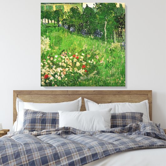 Daubigny's Garden van Van Gogh Canvas Afdruk (Insitu (Slaapkamer))