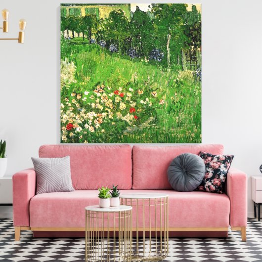 Daubigny's Garden van Van Gogh Canvas Afdruk (Insitu (Woonkamer))