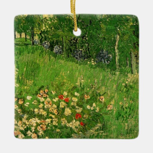 Daubigny's Garden van Vincent van Gogh,  Kunst Keramisch Ornament (Voorkant)