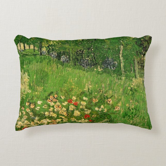 Daubigny's Garden van Vincent van Gogh, Le Jardin Accent Kussen (Voorkant)