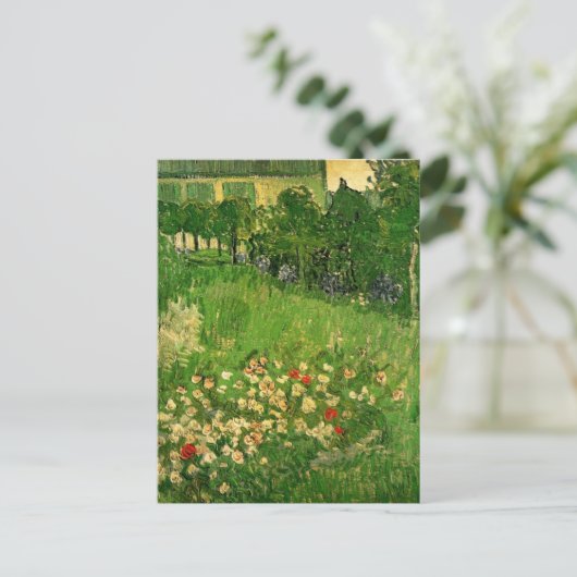 Daubigny's Garden van Vincent van Gogh, Le Jardin Briefkaart (Staand voorkant)