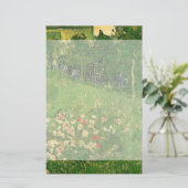 Daubigny's Garden van Vincent van Gogh, Le Jardin Briefpapier (Staand voorkant)