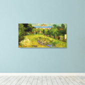Daubigny's Garden van Vincent van Gogh, Le Jardin Canvas Afdruk (Insitu (Houten vloer))