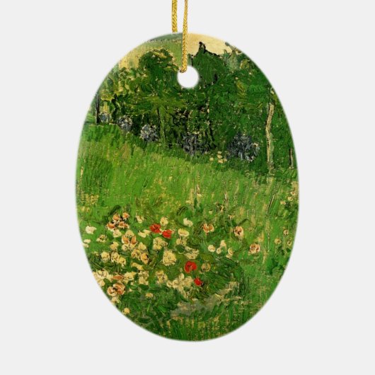 Daubigny's Garden van Vincent van Gogh, Le Jardin Keramisch Ornament (Achterkant)