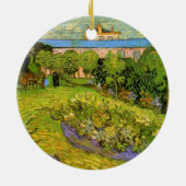 Daubigny's Garden van Vincent van Gogh, Le Jardin Keramisch Ornament (Achterkant)