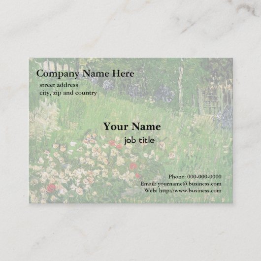 Daubigny's Garden van Vincent van Gogh Visitekaartje (Voorkant)