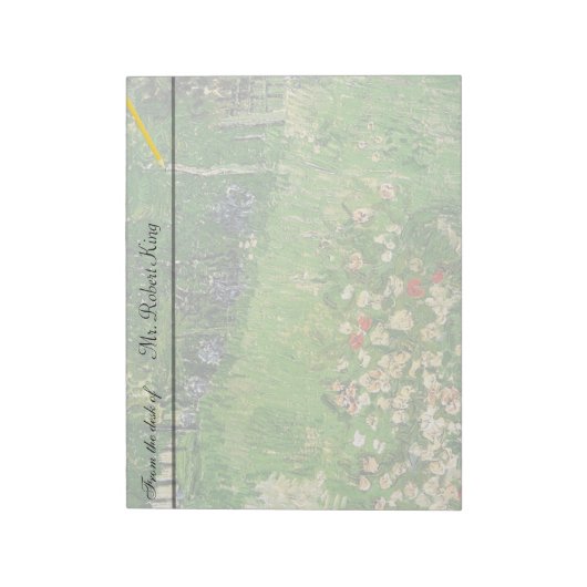 Daubigny's Garden, Vincent Van Gogh. beautiful Notitieblok (Linkerzijde)