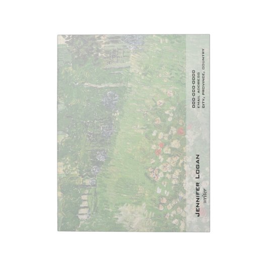 Daubigny's Garden, Vincent Van Gogh. beautiful Notitieblok (Linkerzijde)