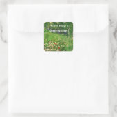 Daubigny's Garden, Vincent van Gogh Vierkante Sticker (Tas)