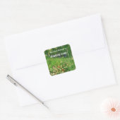 Daubigny's Garden, Vincent van Gogh Vierkante Sticker (Envelop)