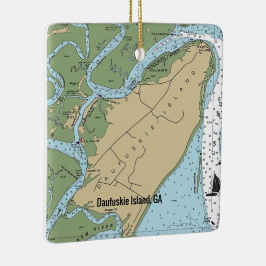 Daufuskie Island Georgia Keramisch Ornament (Rechts)