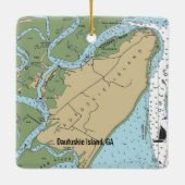 Daufuskie Island Georgia Keramisch Ornament (Achterkant)
