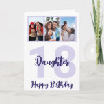 Daughter 18th Birthday Paars Script Photo Collage Kaart<br><div class="desc">Maak een glimlach op een gezicht met deze gepersonaliseerde 18e verjaardag moderne fotocollage kaart voor je dochter. - Klik gewoon om dit ontwerp te personaliseren 🔥 Mijn beloften - Dit ontwerp is uniek en is ontworpen met u in het achterhoofd 🙏 Bedankt voor het ondersteunen van mijn kleine bedrijf -...</div>