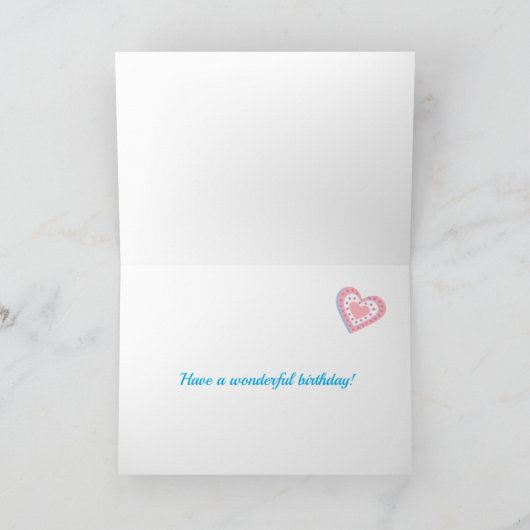 Daughter 18th Birthday Rozen Hart Word Art-kaart Feestdagen Kaart (Binnen)