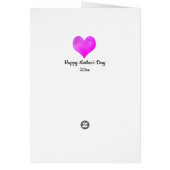 Daughter 1e Moederdag-kaart (Achterkant)