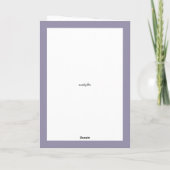 Daughter 1st Weddenschap Jubileum Paarse Vloer Kaart (Achterkant)