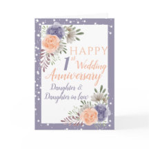 Daughter 1st Weddenschap Jubileum Paarse Vloer