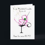 DAUGHTER 21ST BIRTHDAY-KAART KAART<br><div class="desc">KAN WORDEN GEPERSONALISEERD.</div>