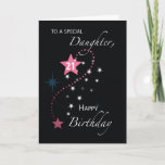 Daughter 21st Birthday Star Inspirational Pink Kaart<br><div class="desc">Inspire a dear daughter to go after her dreams with card that you can give her once she celebrates her 21st birthday. She will definitely be surprised and happy at the same time once she gets this card from you.</div>